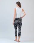 Floral Print Knit Pull-On Capri