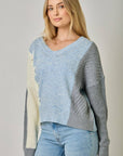 Sky Color Blocked Sweater