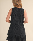Tiered Floral Lace Flounce Hem Mini Dress