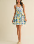 CUT OUT LACE TRIM DRESS