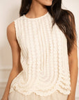 Embroidered Tulle Tank