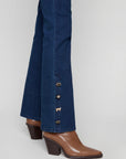Bootcut Stretch Denim With Gem Buttons