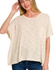 Oversized Slub Hacci Top