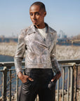 Clara Sunwoo Sequin Knit Moto Jacket