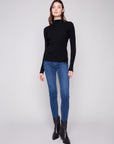 Ribbed Mock Neck Sweater
