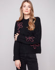 Sweater with Embroidered Flowers
