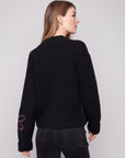 Sweater with Embroidered Flowers