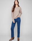 Dolman Sleeve Sweater With Lurex Detail