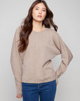 Dolman Sleeve Sweater With Lurex Detail