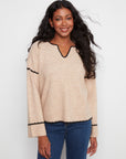 Embroidered Ribbed Sweater