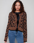Leopard Bow Tie Cardigan