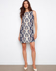 Printed Sleeveless Linen Blend Dress