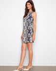 Printed Sleeveless Linen Blend Dress