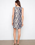 Printed Sleeveless Linen Blend Dress