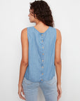 Tencel Sleeveless Scalloped Top
