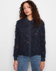Eyelash Button Down Blouse