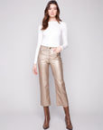 Metallic Wax Twill Pants
