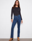 Bootcut Jeans With Embroidered Side Inserts