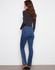 Bootcut Jeans With Embroidered Side Inserts