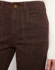 Leopard Cropped Wide Leg Jeans