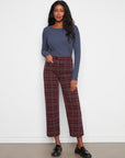 Wide Leg Plaid Pants