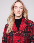 Plaid Boucle Long Coat