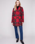 Plaid Boucle Long Coat