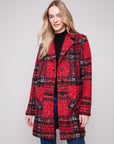Plaid Boucle Long Coat