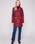 Plaid Boucle Long Coat