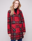 Plaid Boucle Long Coat