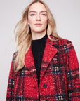 Plaid Boucle Long Coat