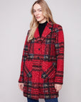 Plaid Boucle Long Coat