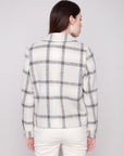 Boucle Knit Plaid Short Coat