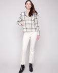 Boucle Knit Plaid Short Coat
