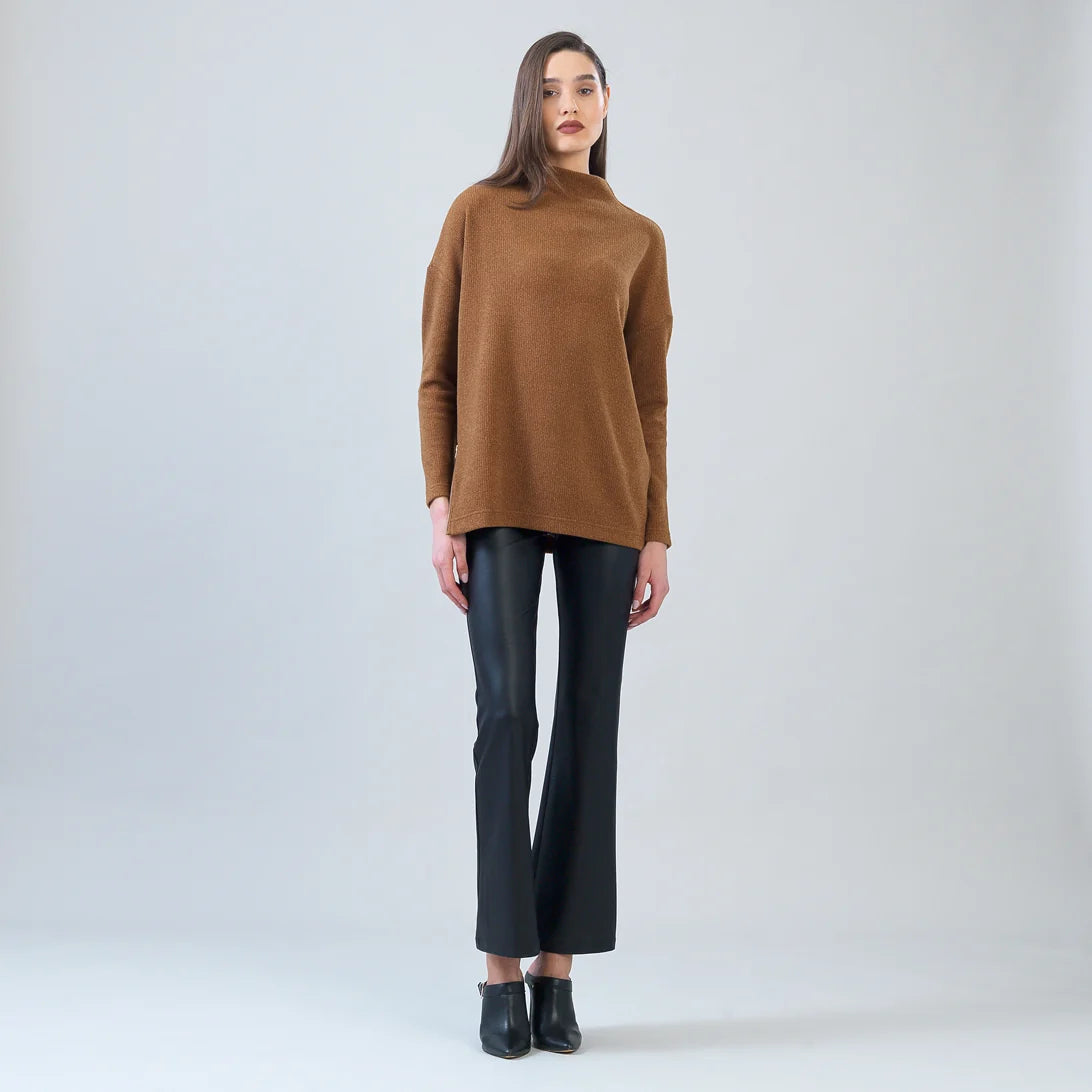 Clara Sunwoo Plush Ribbed Zipper Vent Tunic