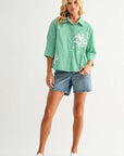 Janice Striped Floral Top