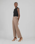 Clara Sunwoo Rayon-Ponte Loose Leg Pocket Pant