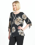 Clara Sunwoo Tie Cuff Mum Blossom Tunic