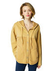 Waffle Knit Mixed Hoodie