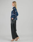 Clara Sunwoo Rose Sketch Turtleneck Sweater w/ Tipped Hem