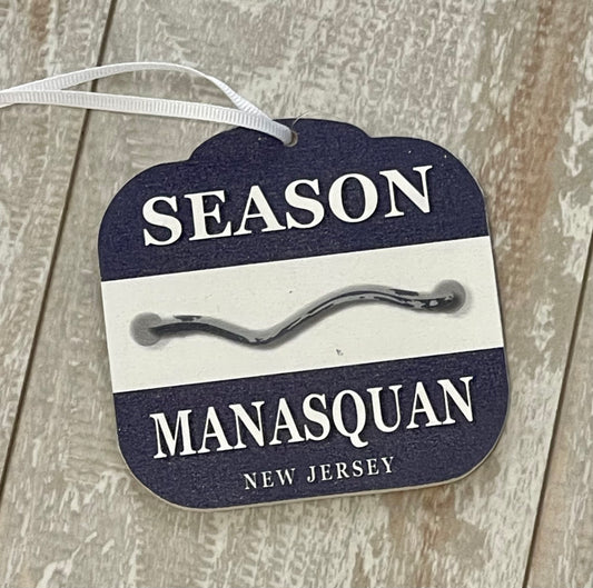 Manasquan Beach Badge Ornament