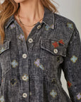 Washed Peplum Jacket