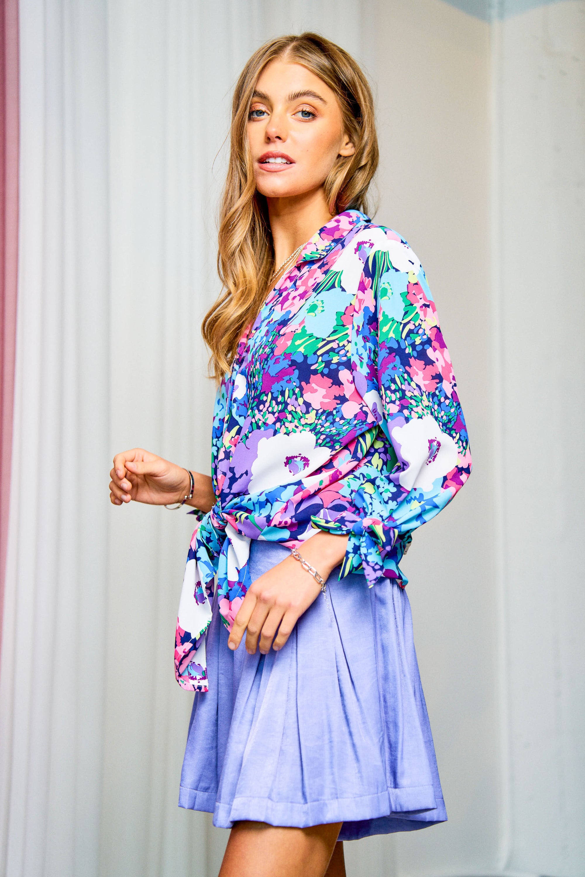 Happy Floral Tunic Top