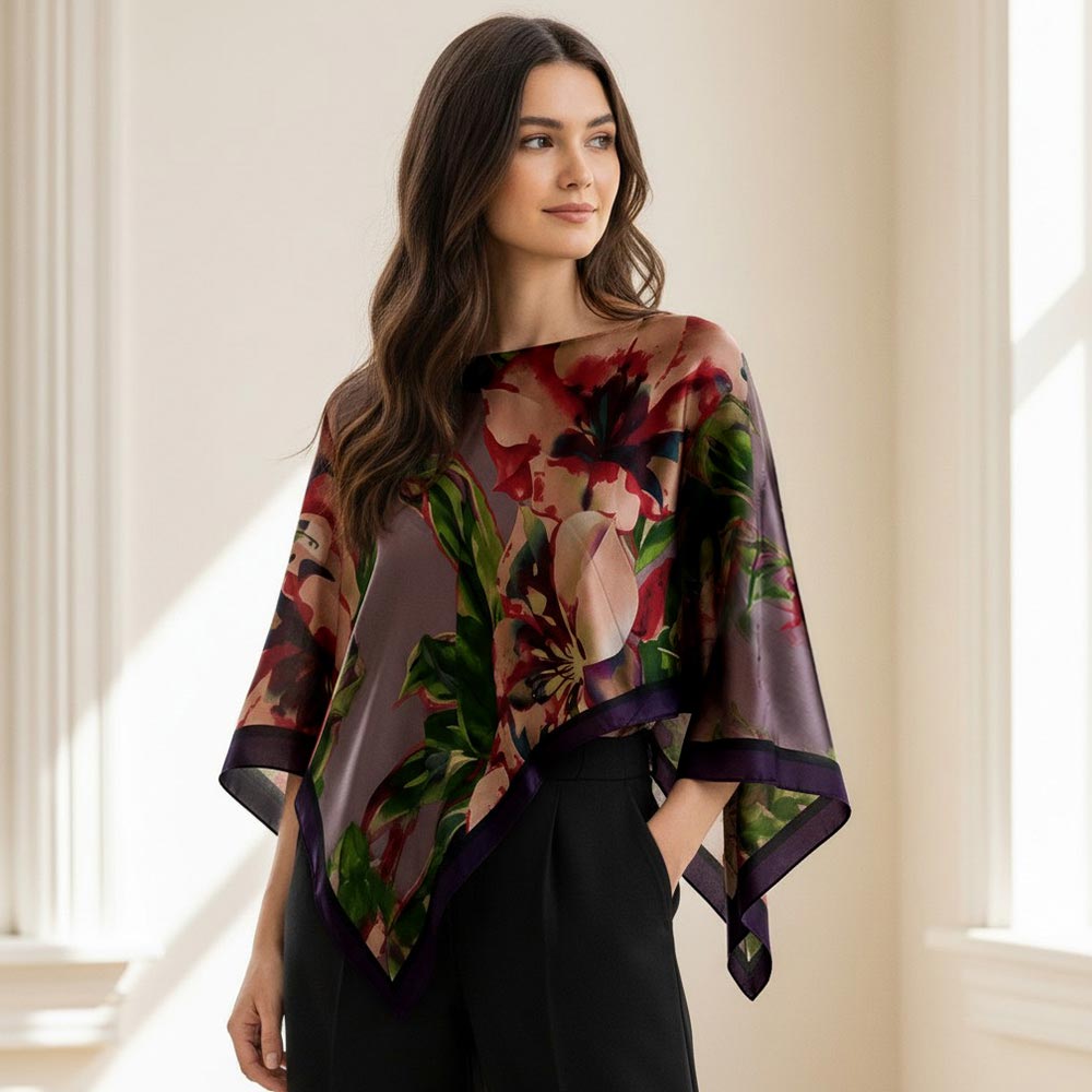 Silk Scarf Poncho