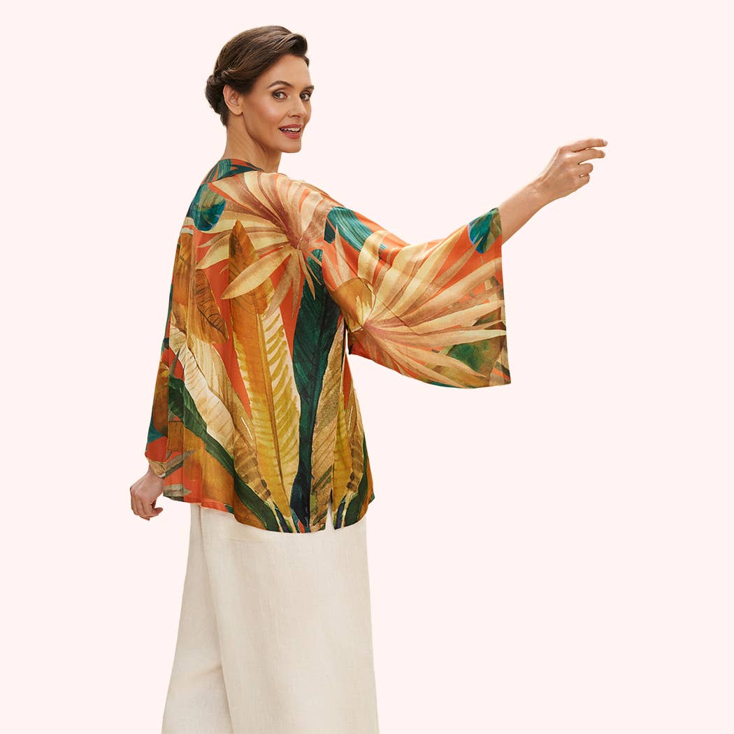 Painted Palms Kimono Jacket