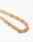 Gold Twist Link Statement Necklace