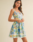 CUT OUT LACE TRIM DRESS
