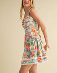 CUT OUT LACE TRIM DRESS