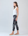 Floral Print Knit Pull-On Capri