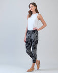 Floral Print Knit Pull-On Capri